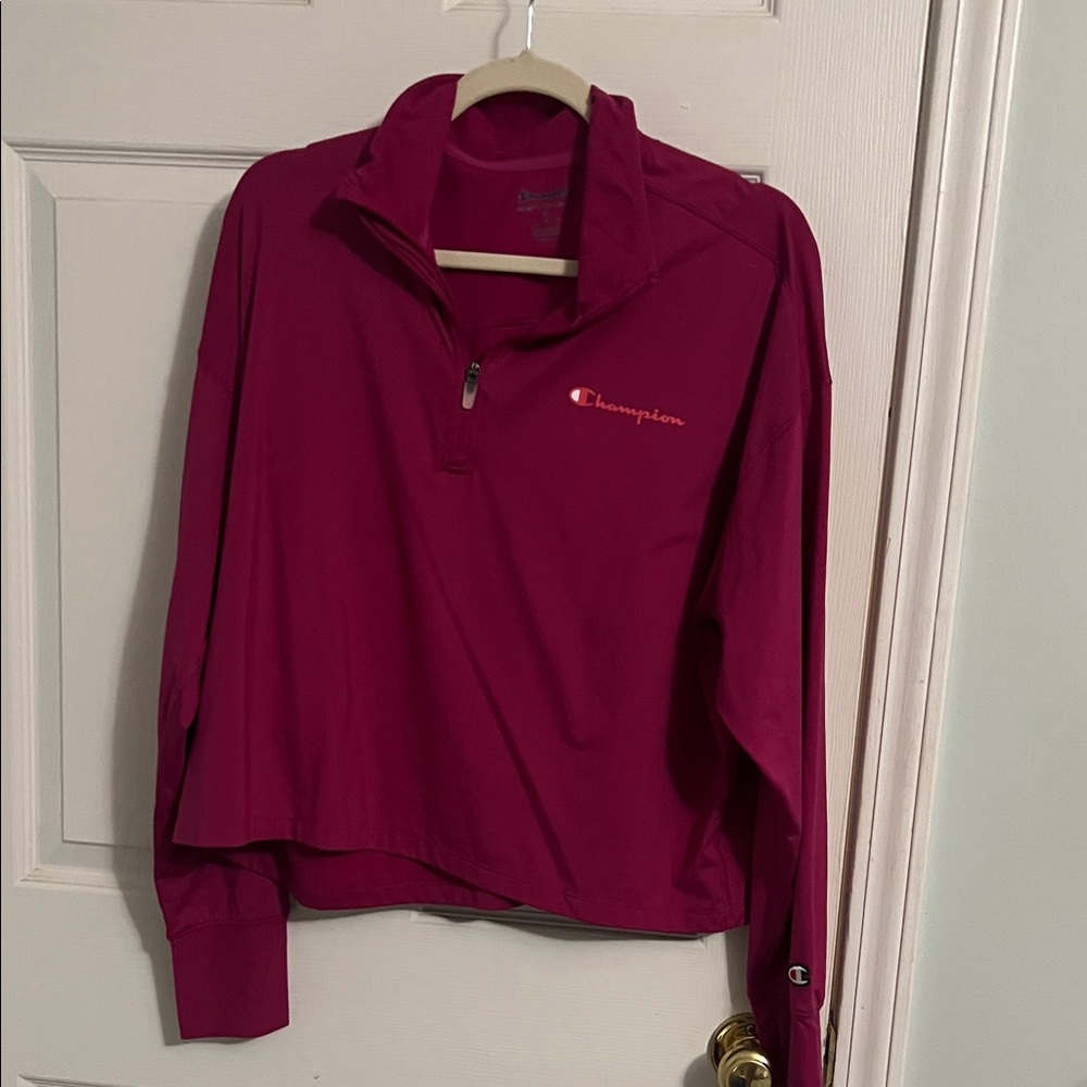Champion Fuchsia Quarter-Zip Top